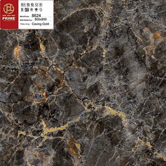 Gạch PRIME 80x80cm bóng Carving Gold 8624