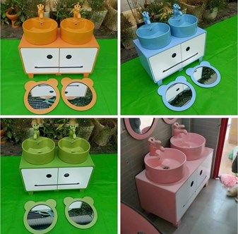 Tủ lavabo trẻ em Màu 