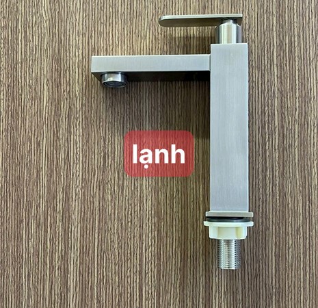 Vòi lavabo lạnh Inox 304 LV02 Vuông