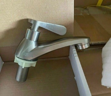 Vòi lavabo lạnh Inox 304 LV03 thấp