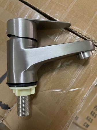 Vòi lavabo lạnh Inox 304 tay gật gù