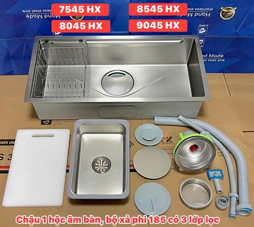 Chậu rửa chén Inox 304 âm bàn 8545HX