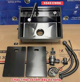 Chậu rửa chén Inox Nano 5545 CWBK