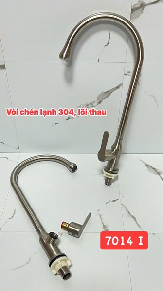 Vòi rửa chén lạnh VCL03- Inox 304 mờ 