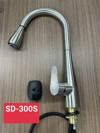 Vòi rửa chén nóng lạnh dây rút SD-300S