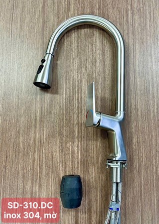 Vòi rửa chén nóng lạnh dây rút SD-310