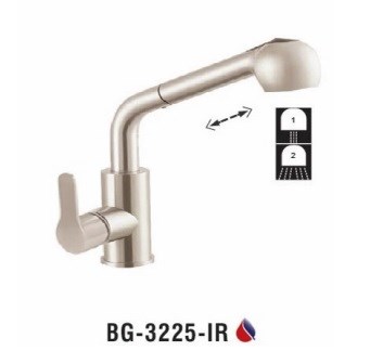 Vòi rửa chén nóng lạnh Inox 304 Biggo BG-3225-IR