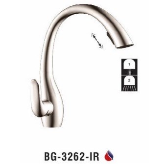 Vòi rửa chén nóng lạnh Inox 304 Biggo BG-3262-IR