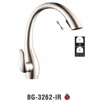Vòi rửa chén nóng lạnh Inox 304 Biggo BG-3262-IR